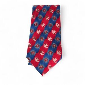 Eagles Wings Washington DC Nationals Vintage Baseball Silk Tie Red / Blue